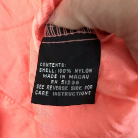 Vintage Andy Johns Windbreaker Neon Pink Nylon Small - Picture 7 of 8